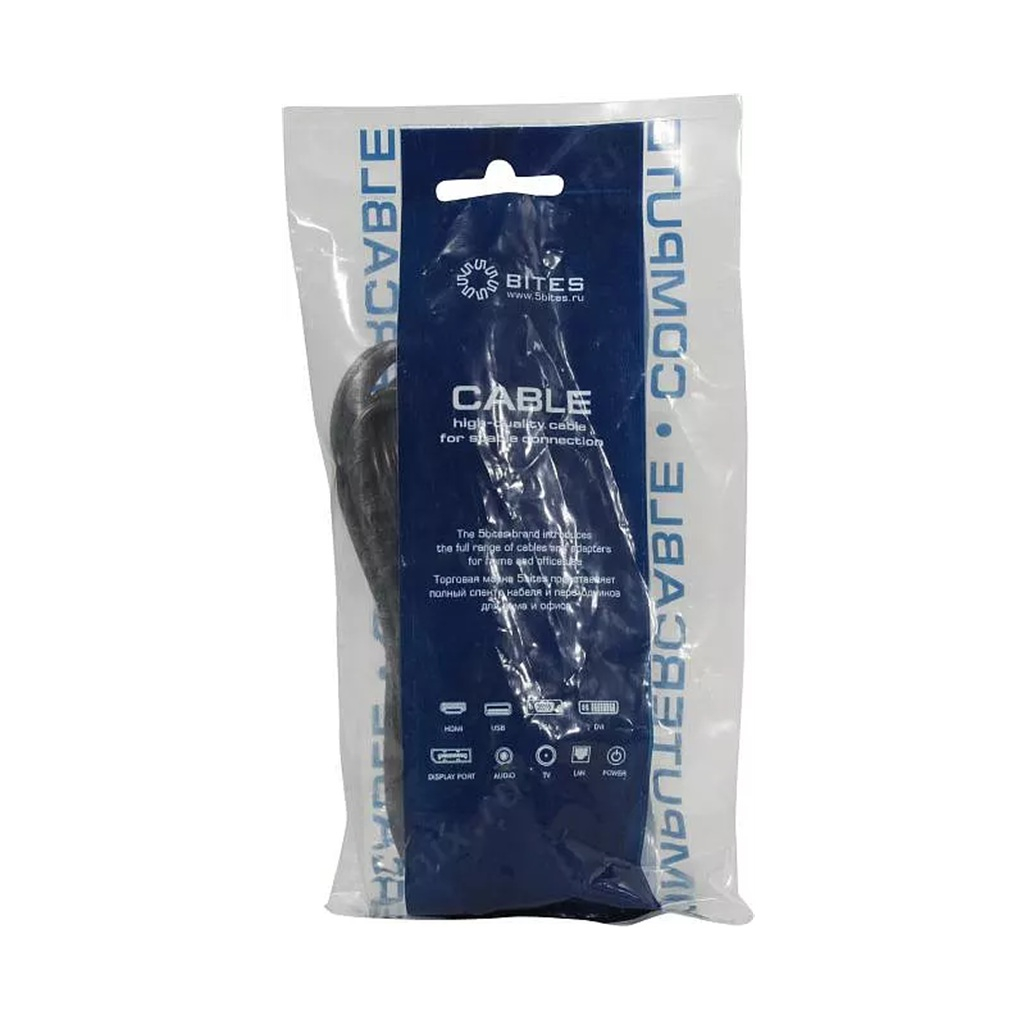 Кабель 5Bites AC3R-020M 3xRCA - 3xRCA 2 м, ПВХ оплетка, различные цвета