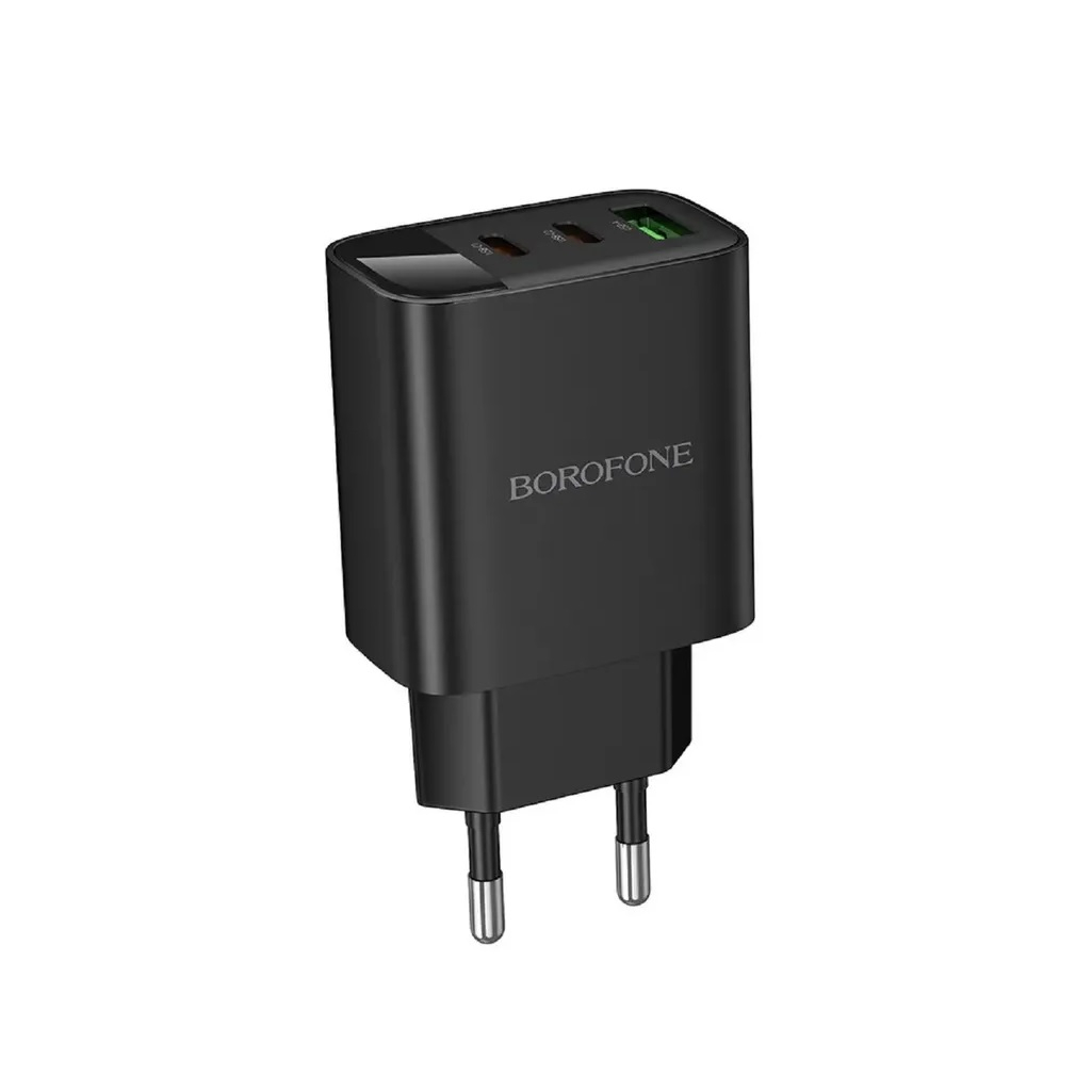Блок зарядный Borofone BA98A, PD30W, 2C1A, 3 разъема, цифровой дисплей, черный