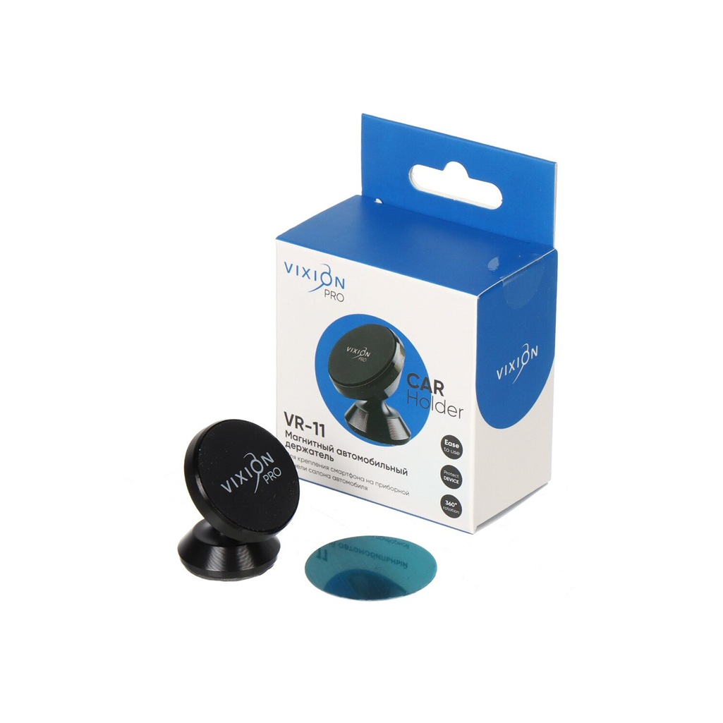 Держатель для телефона Vixion VR-11 магнитный на шарнире, черный