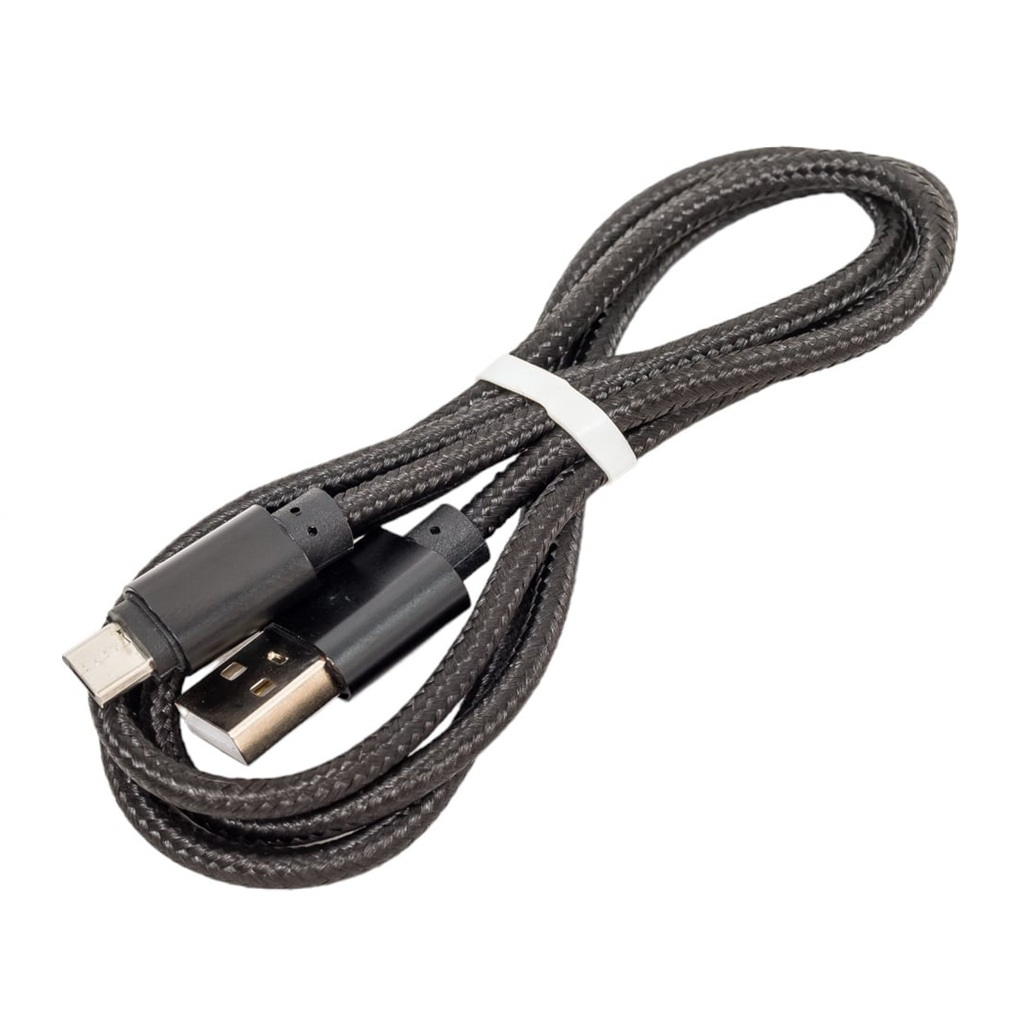 Кабель Energy ET-25 USB-MicroUSB, нейлоновая оплетка, чёрный, 1 м