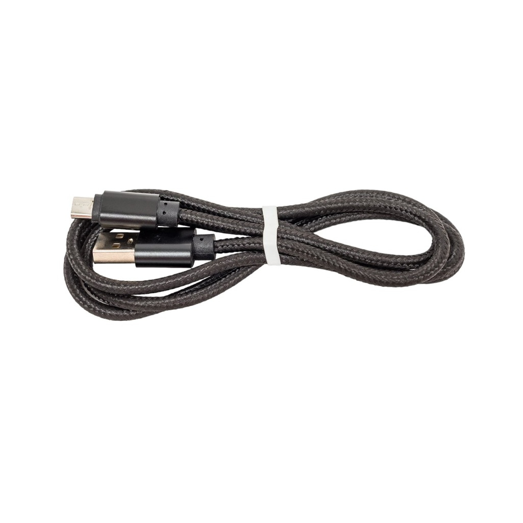 Кабель Energy ET-25 USB-MicroUSB, нейлоновая оплетка, чёрный, 1 м