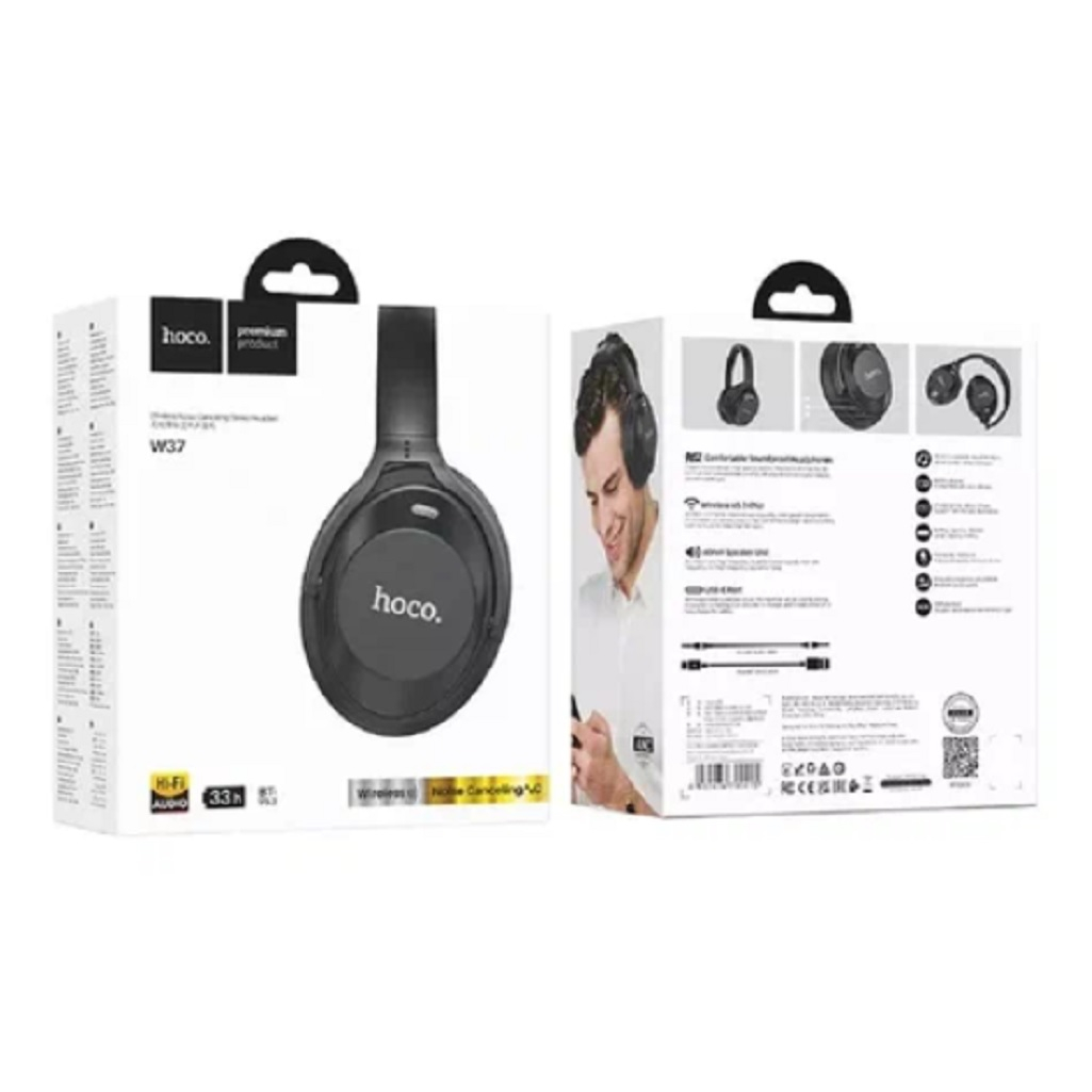 Наушники беспроводные Hoco W37 Для прослушивания музыки, черные
