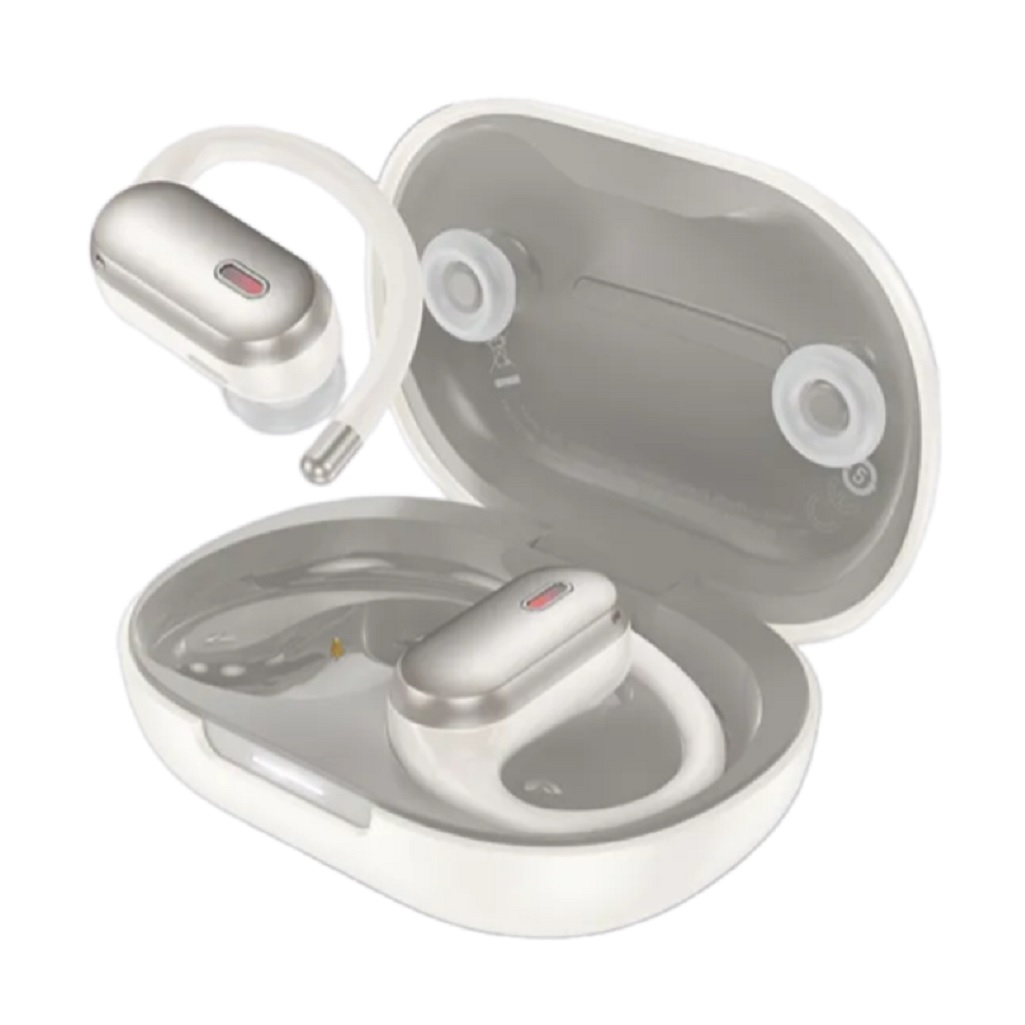 Наушники беспроводные Hoco EA7 с активным шумоподавлением, накладные, молочные