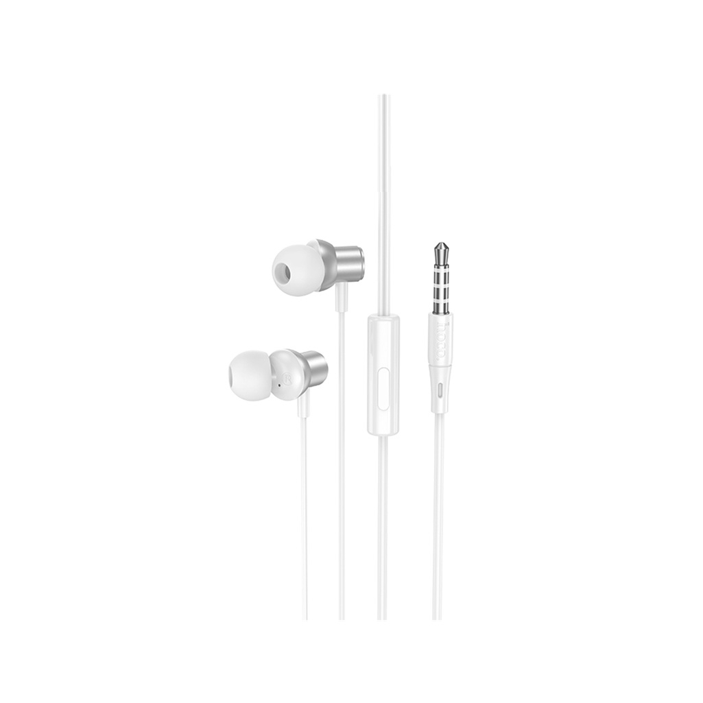 Наушники внутриканальные Hoco М110 Jack 3.5 мм, 1.2 м, серебристые