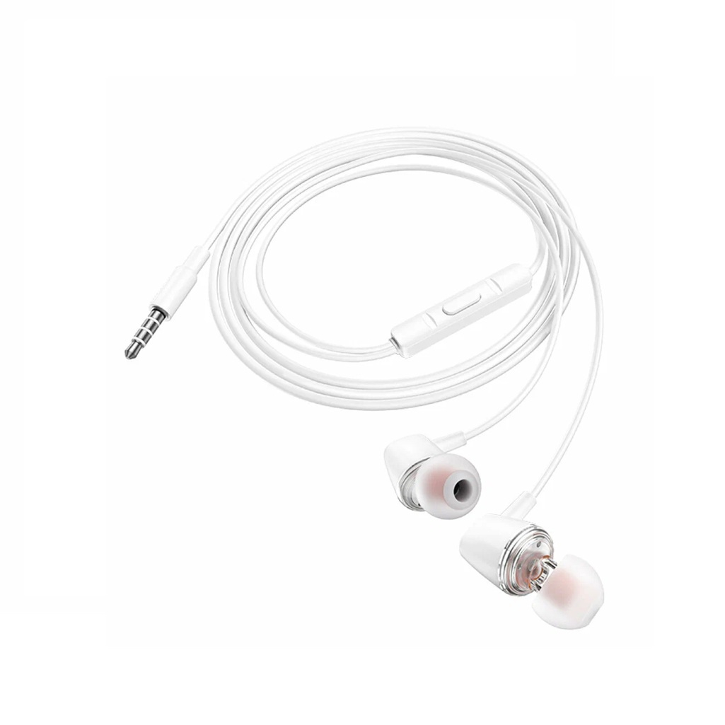 Наушники внутриканальные Hoco М107 Jack 3.5 мм, 1.2 м, белые