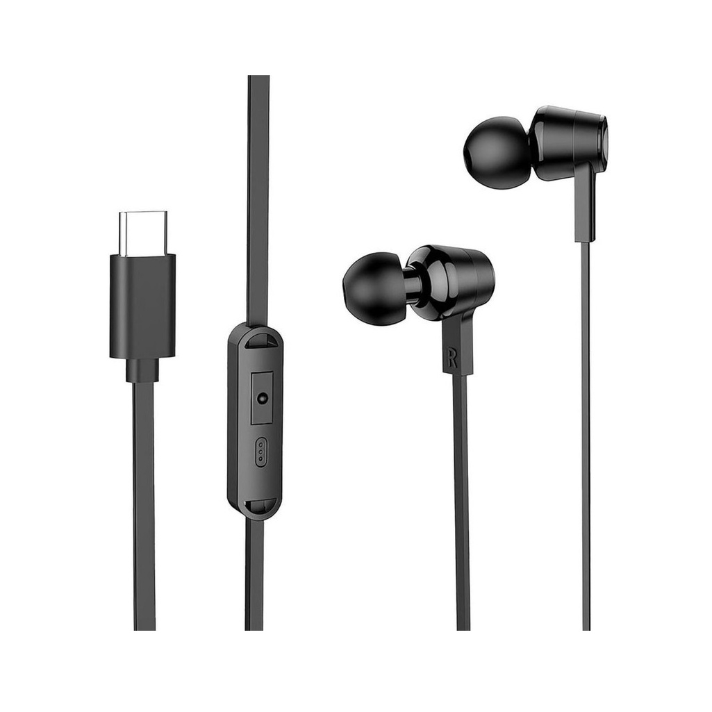 Наушники внутриканальные Hoco М86 Ocean Type-C 1.2 м, черные