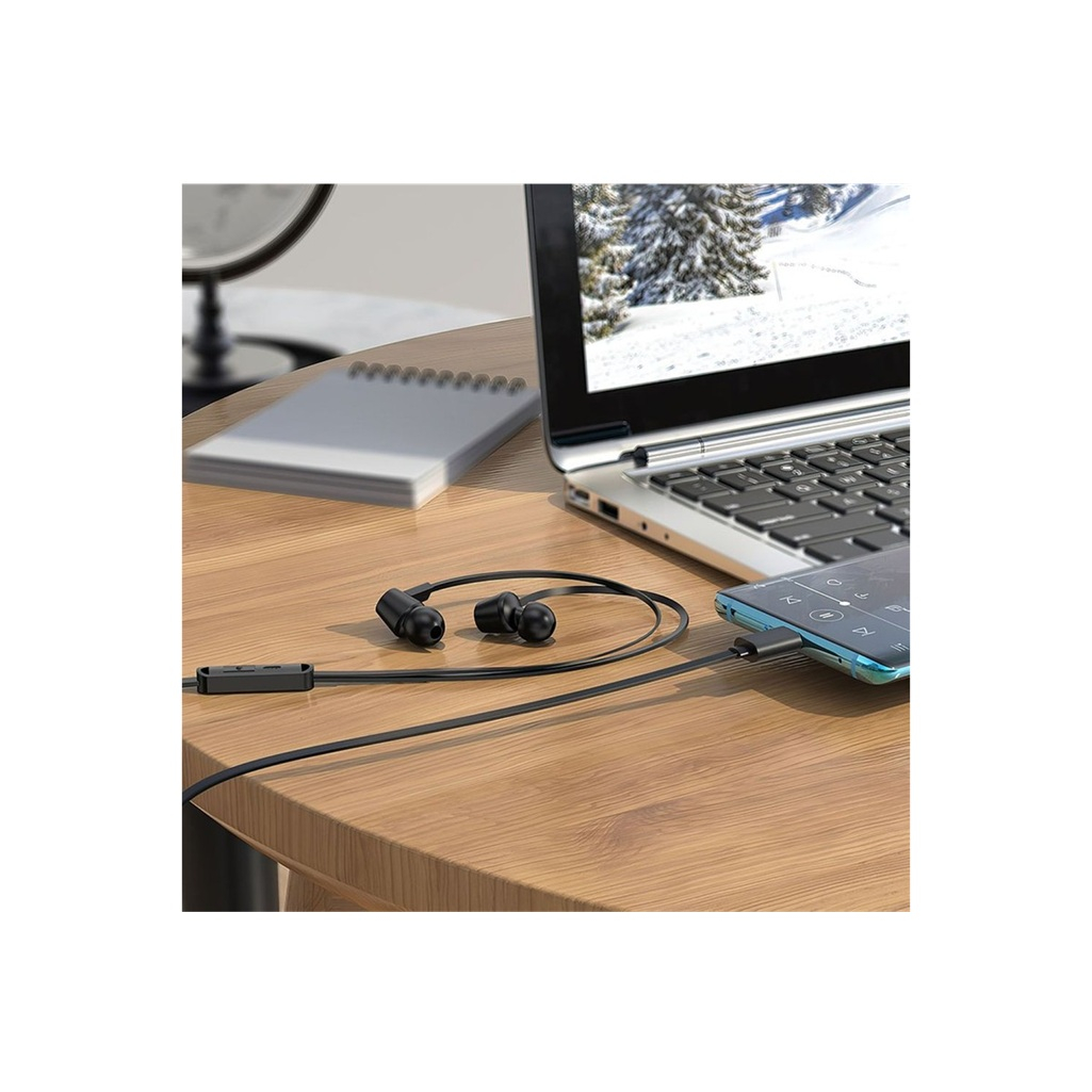 Наушники внутриканальные Hoco М86 Ocean Type-C 1.2 м, черные