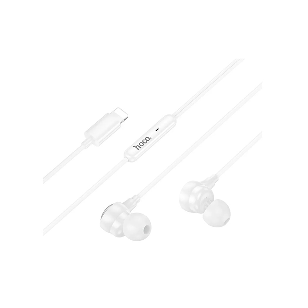 Наушники внутриканальные Hoco М116 iPhone 1.2 м, ABS+TPE, белые