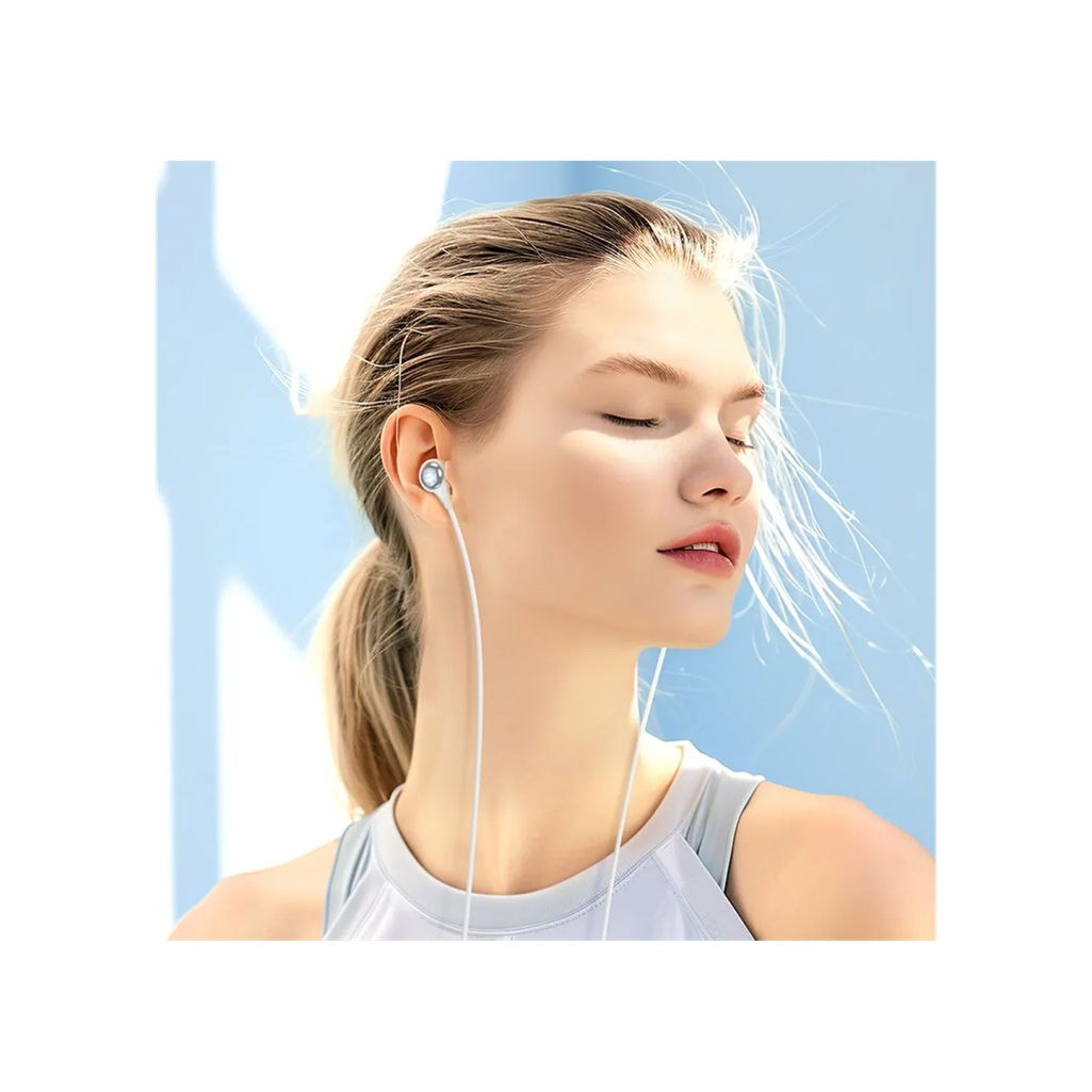 Наушники внутриканальные Hoco М116 iPhone 1.2 м, ABS+TPE, белые