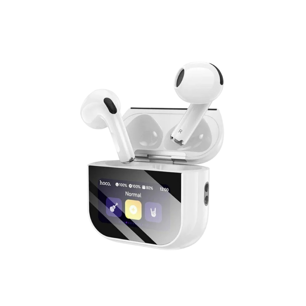 Наушники беспроводные Hoco EW82, Для прослушивания музыки, сенсорный дисплей, белые