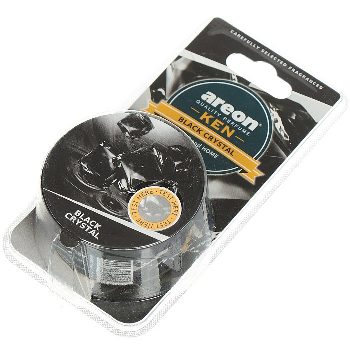 Ароматизатор в машину на панель Areon Gel Ken Blister гелевый,  Черный кристалл