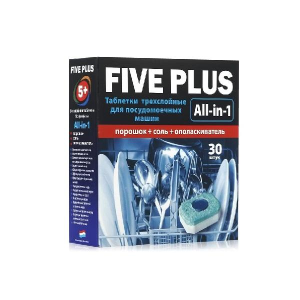 Таблетки  FIVE PLUS для посудомоечных машин СХ5+ 30 шт