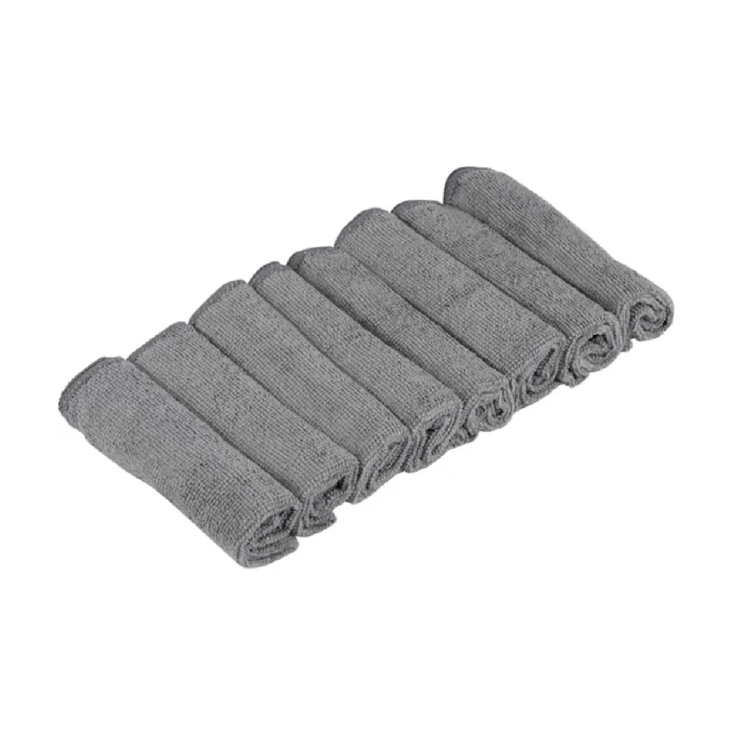 Набор салфеток из микрофибры Рыжий кот 107931, серый, 30x30см, в упаковке 8 штук