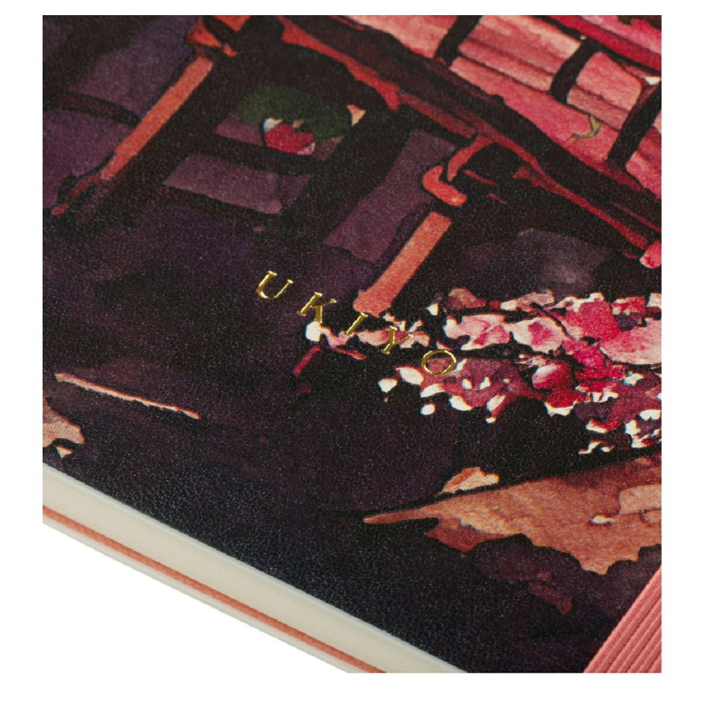 Книжка записная Лайт кожзам, Greenwich Line Sakura. Karahafu, с резинкой,  А5, 80 л