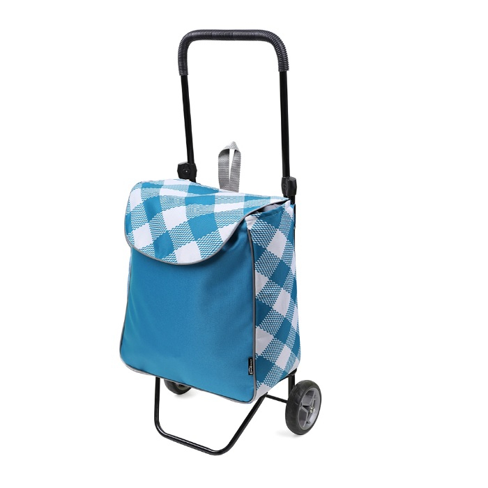 Сумка-тележка хозяйственная Haushalt Ника капри в клетку 30 кг