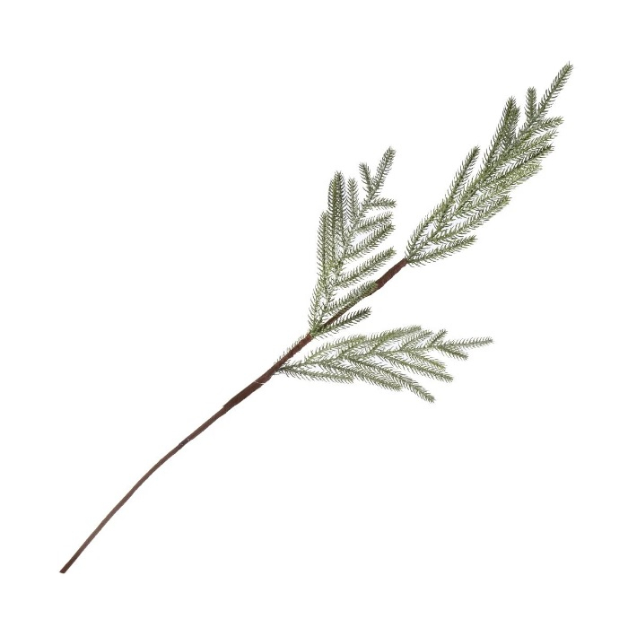 Ветка декоративная 70 см, еловая, с блеском, Y4-8519