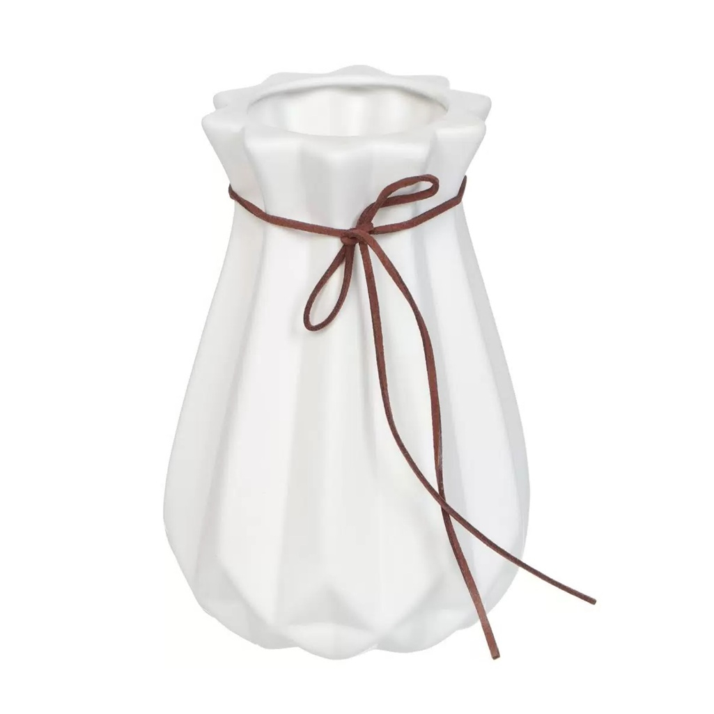 Ваза настольная Оригами Y6-2649-2, керамика, белая, 13х18 см