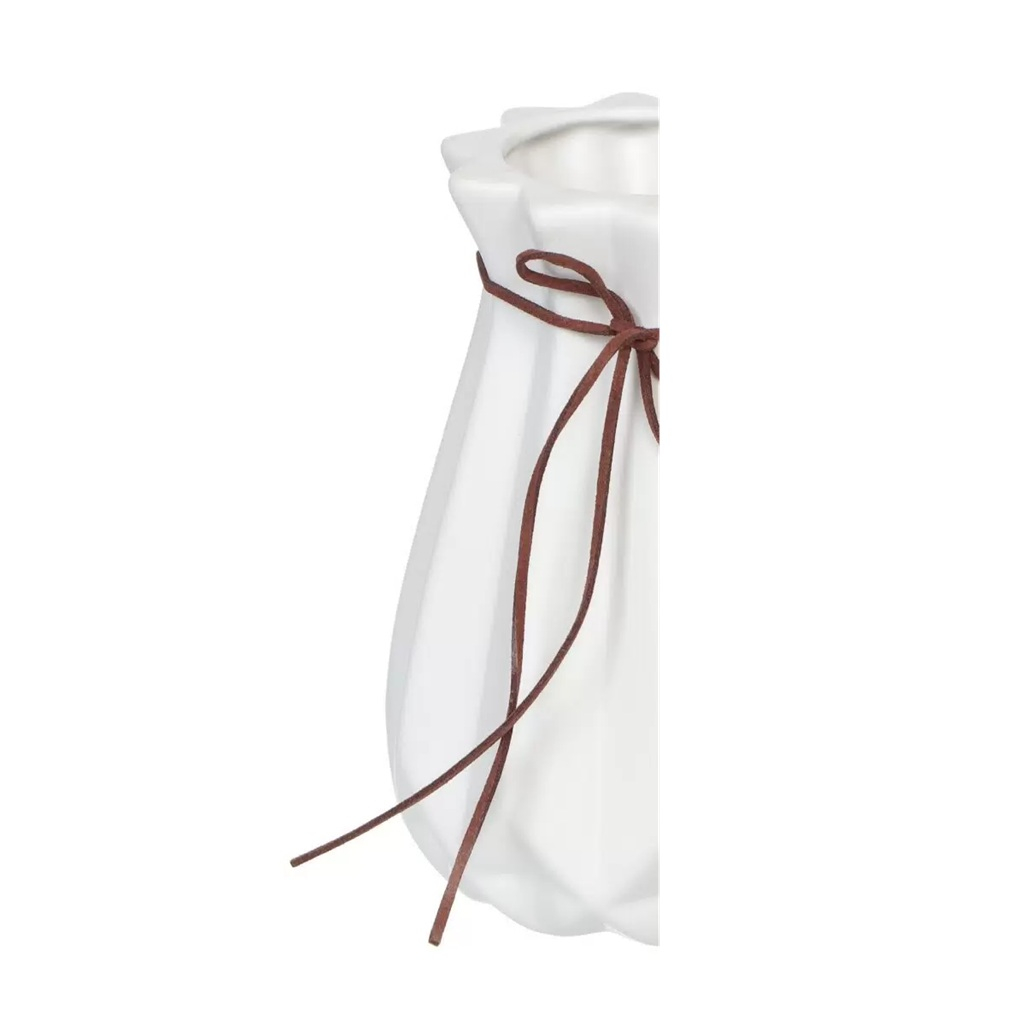 Ваза настольная Оригами Y6-2649-2, керамика, белая, 13х18 см