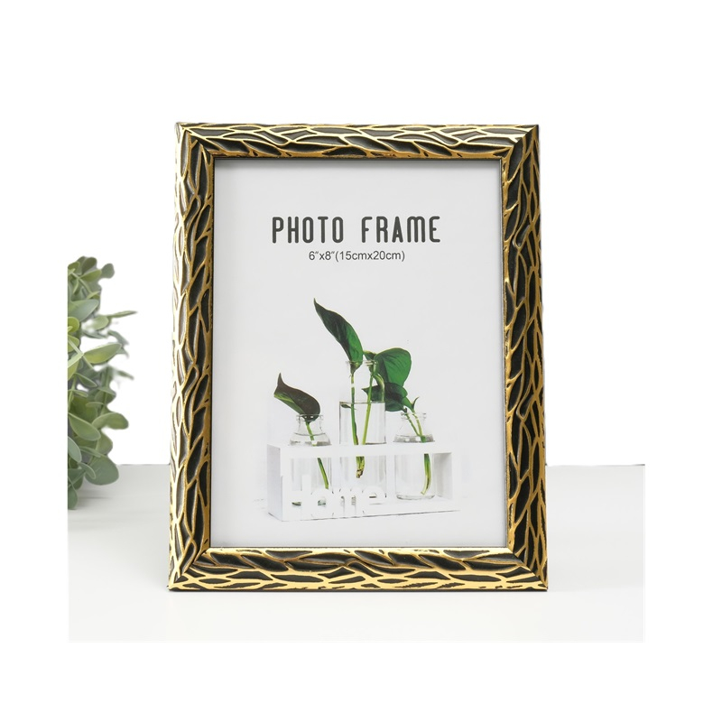 Фоторамка Корни пластик 15х20 см, чёрная с золотом 24х19 см 4559803