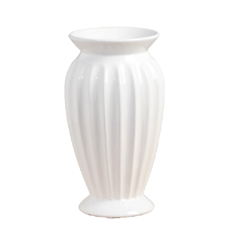 Ваза керамика настольная Джун 25 см, белый