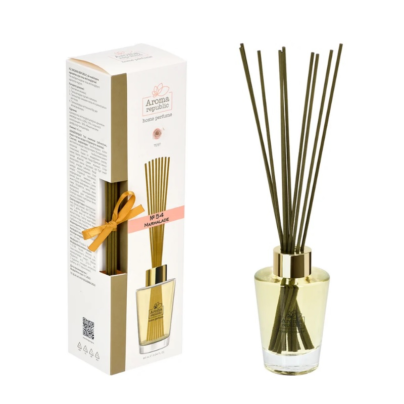 Ароматический диффузор в стеклянном флаконе Aroma republic 90 мл, №54 Marmalade