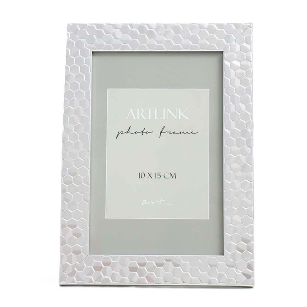 Фоторамка Simaland Stella 9335848 10х15 см, пластик, стекло, серебро