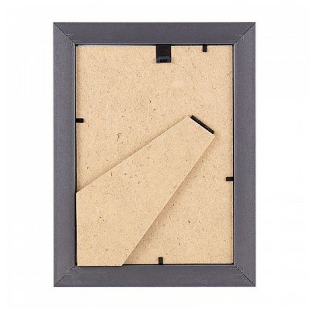 Фоторамка Miram 651629-6 15х21 см, пластик, пластиковый экран, серебристая