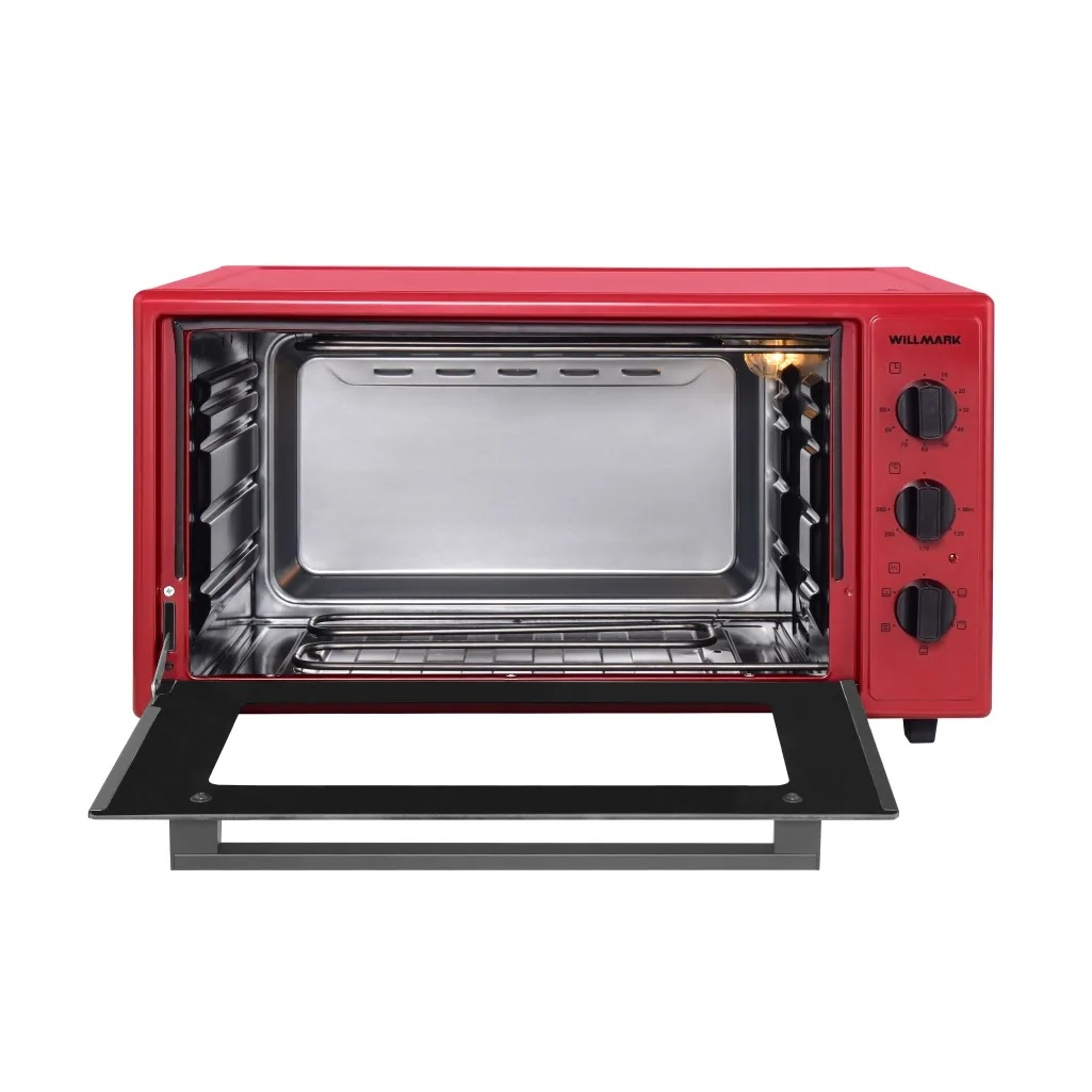 Мини печь электрическая Willmark WOF-505R, 50 литров, 1700 Вт, красная