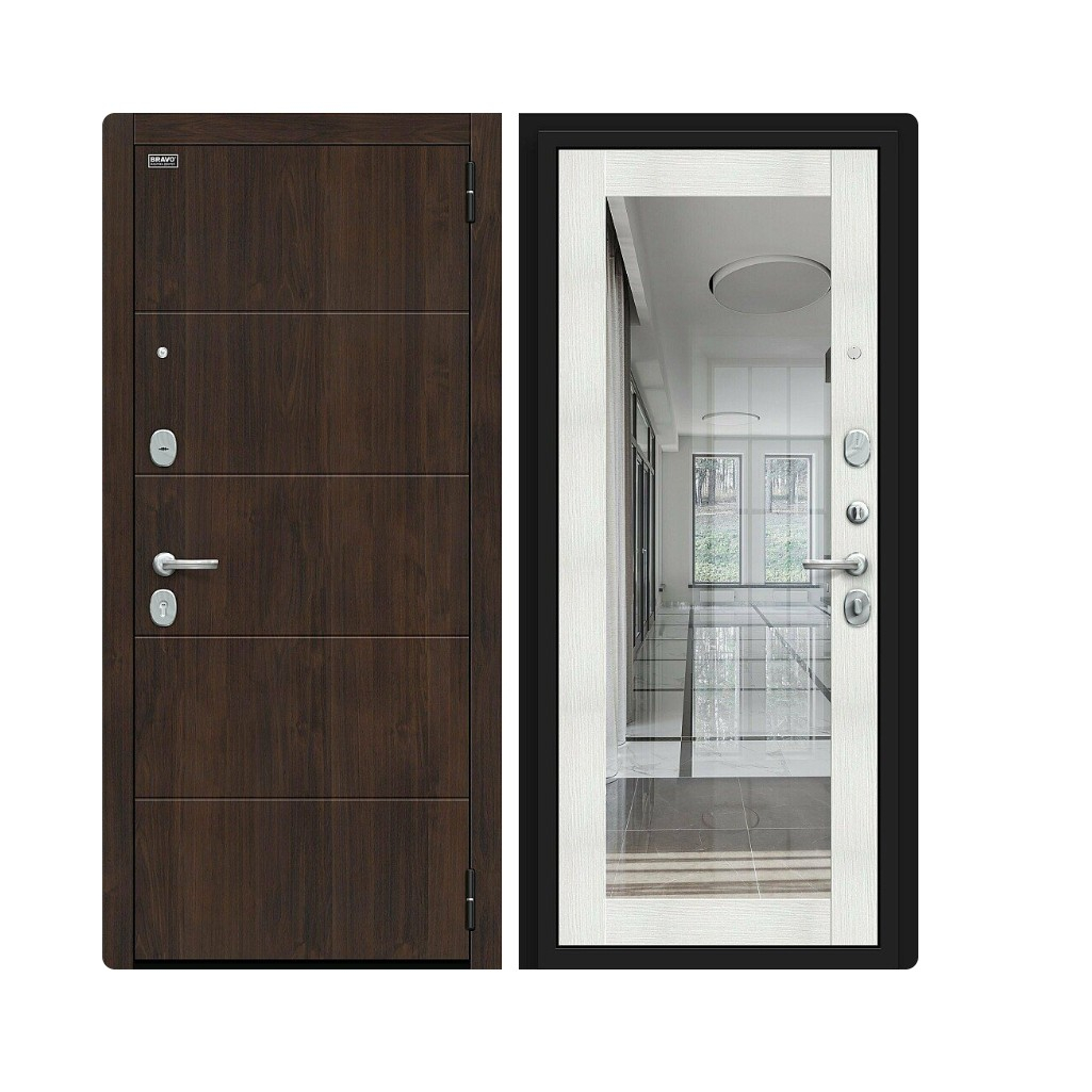 Дверь металлическая Bravo Almon Wenge Veralinga, Лунный камень Венге, 2050х960 мм, входная, R 033-1790, Правая