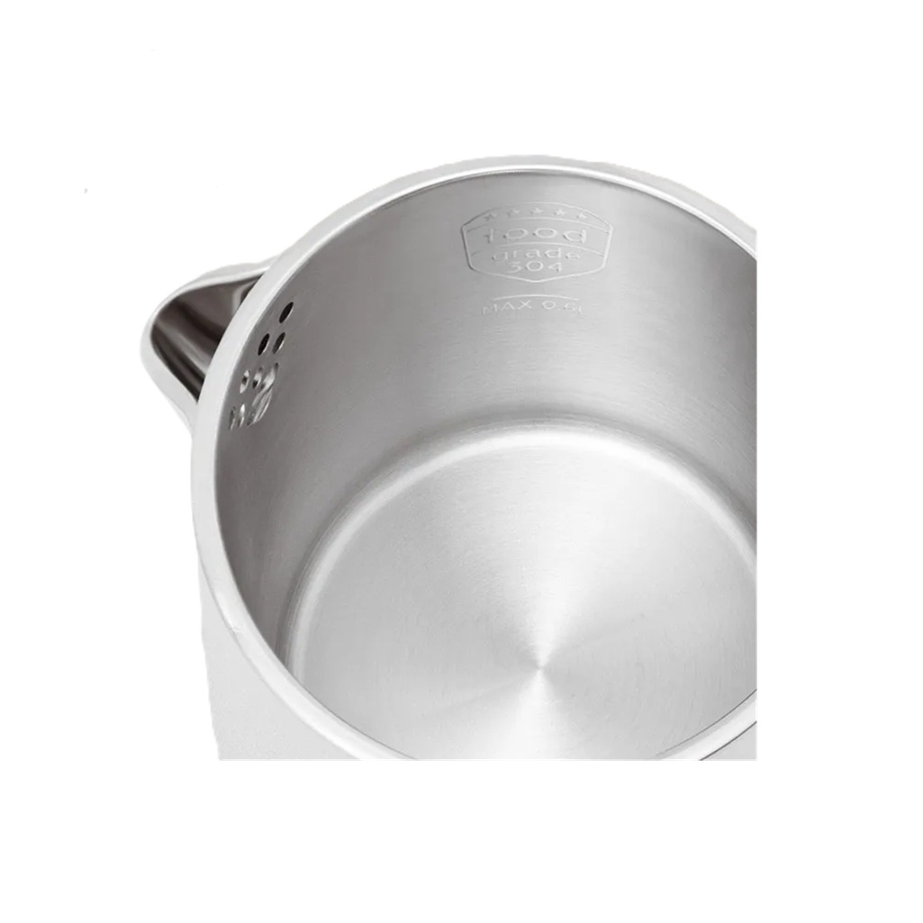 Чайник электрический BQ KT1717P 0.6 л, 1 температурный режим, 0.8 кВт, жемчужный