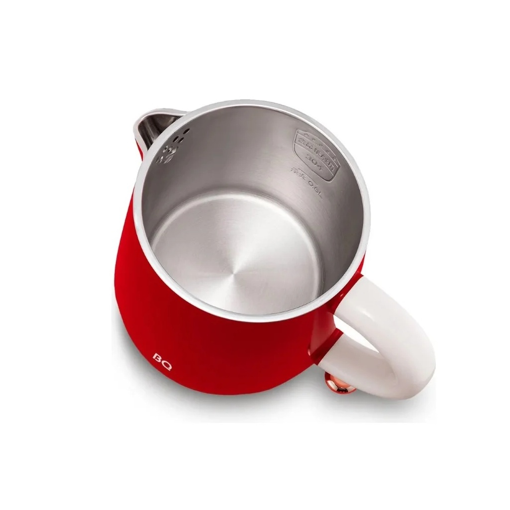 Чайник электрический BQ KT1717P 0.6 л, 1 температурный режим, 0.8 кВт, красный