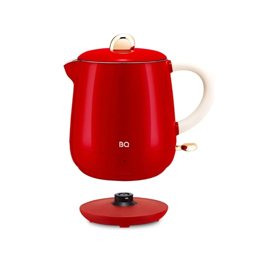 Чайник электрический BQ KT1717P 0.6 л, 1 температурный режим, 0.8 кВт, красный