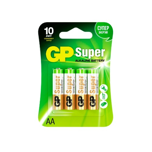 Элемент питания GP Super алкалиновый AA 4 шт