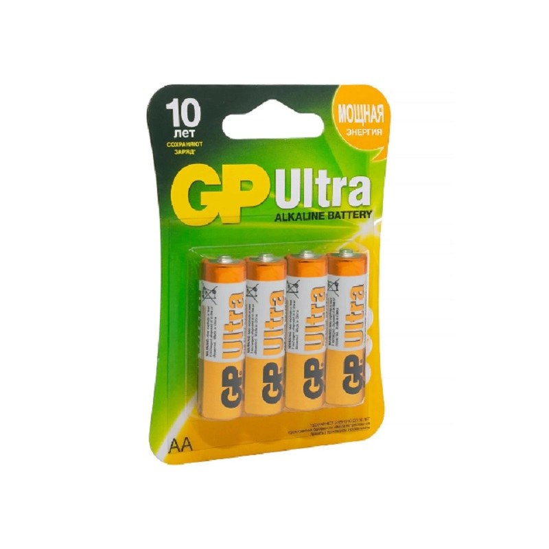 Батарейка GP Ultra 15AU-CR4 тип АА, 4 шт/уп.