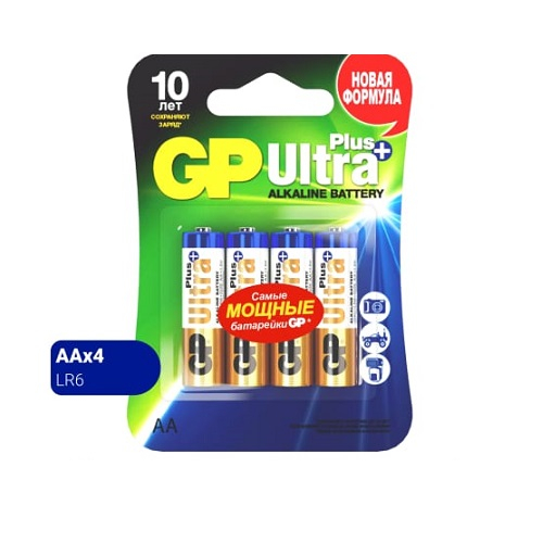 Элемент питания GP Ultra Plus LR6 блистер 4 шт