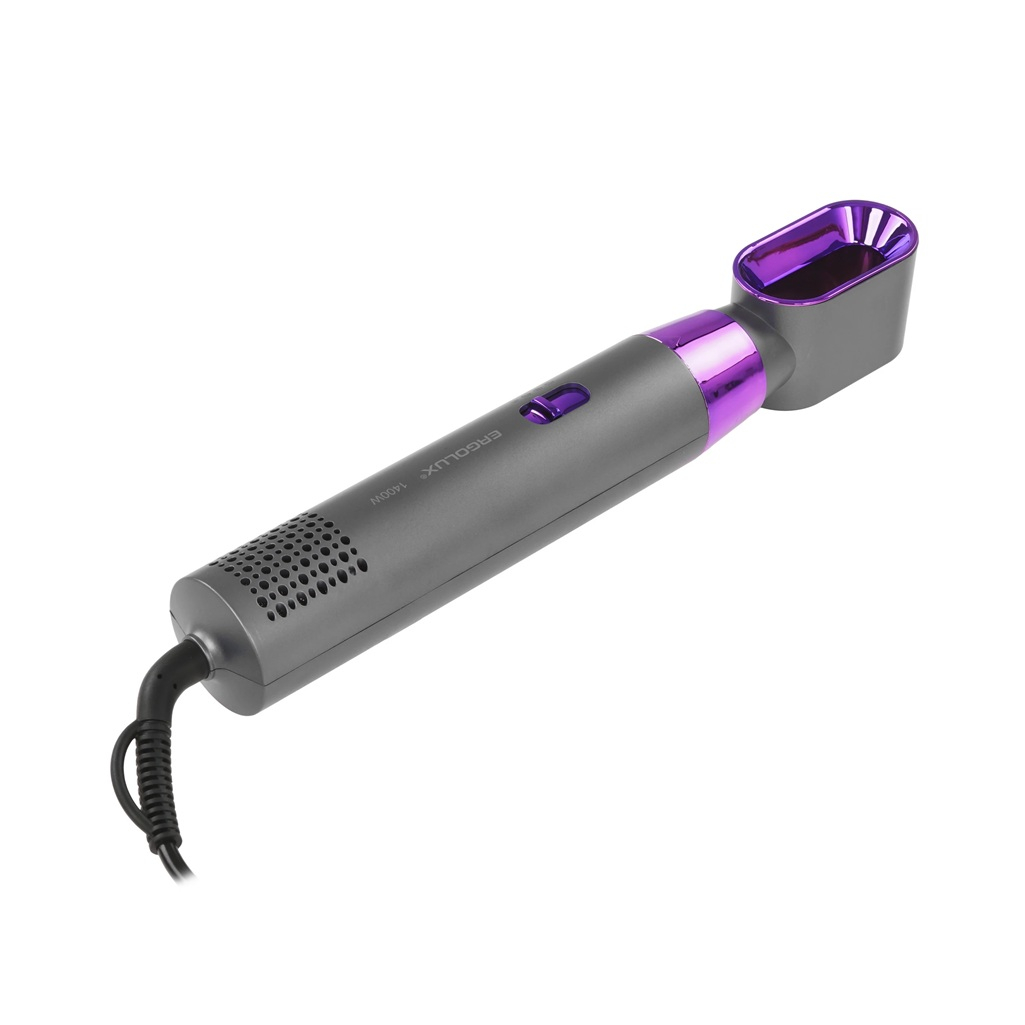 Мультистайлер фен-расческа Ergolux PRO ELX-HD15-C08 5 насадок, серый с фиолетовым