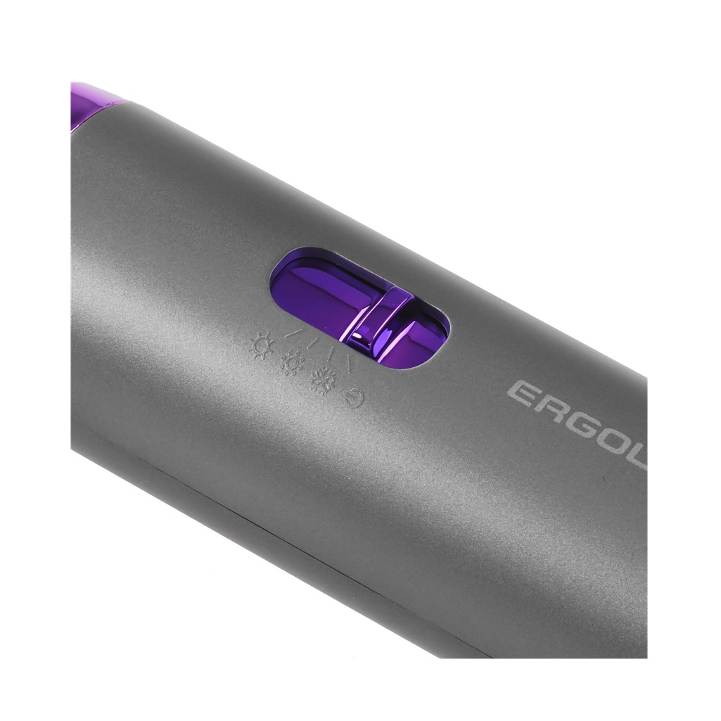 Мультистайлер фен-расческа Ergolux PRO ELX-HD15-C08 5 насадок, серый с фиолетовым
