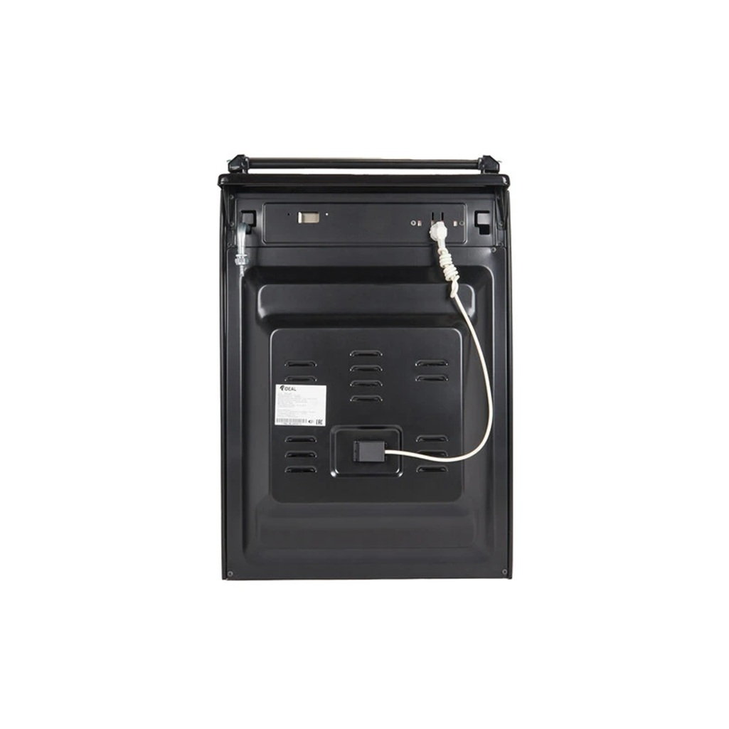 Плита комбинированная Ideal L110 Econom, цвет черный, объем электродуховки 65 л, откидная дверца