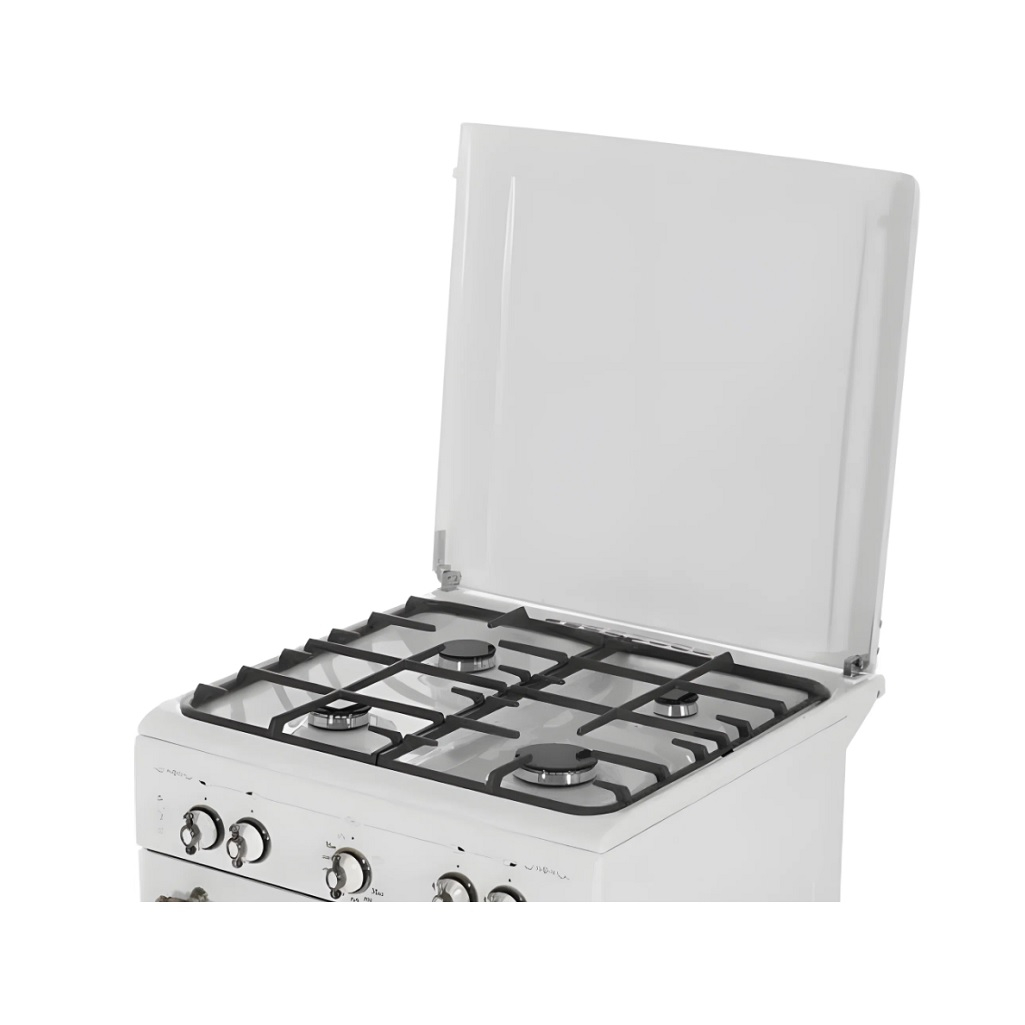 Плита газовая Gefest ПГ 6100-02 0185 ретро, цвет белый, объем духовки 52 л, откидная дверца