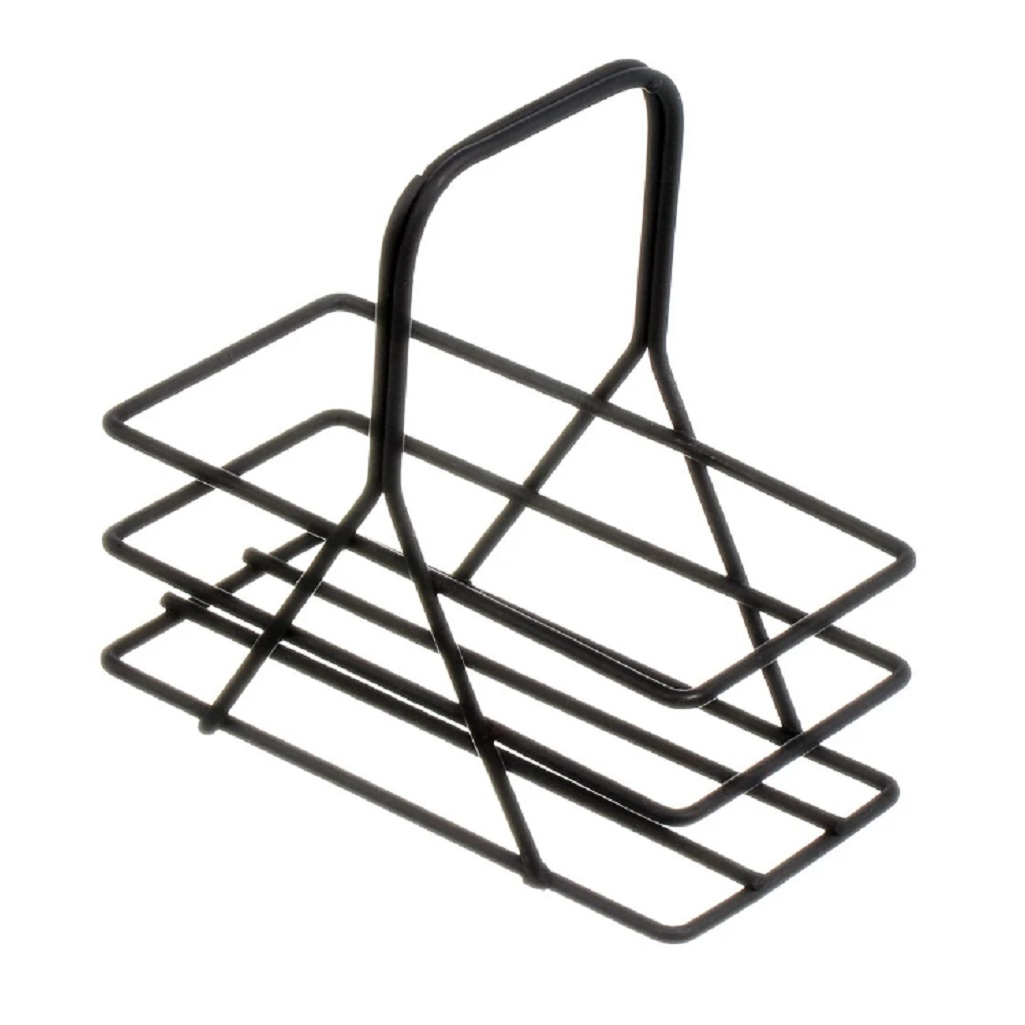 Набор для специй на подставке, керамика, соль-перец, бело-черный, 2 шт.