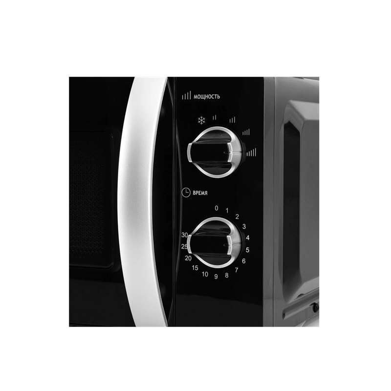 Печь микроволновая KRAFT KF20MW7B-203M, 20 л, 700 Вт, механическое управление, черная