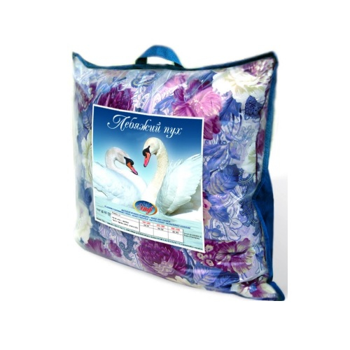 Подушка Эльф Лебяжий пух в чехле из сатина, хлопок 100%, 68х68 см