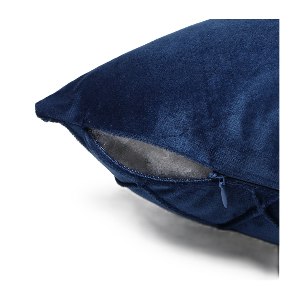 Подушка декоративная Этель Соло 10766716, велюр, синтепон, синий, 30х50 см