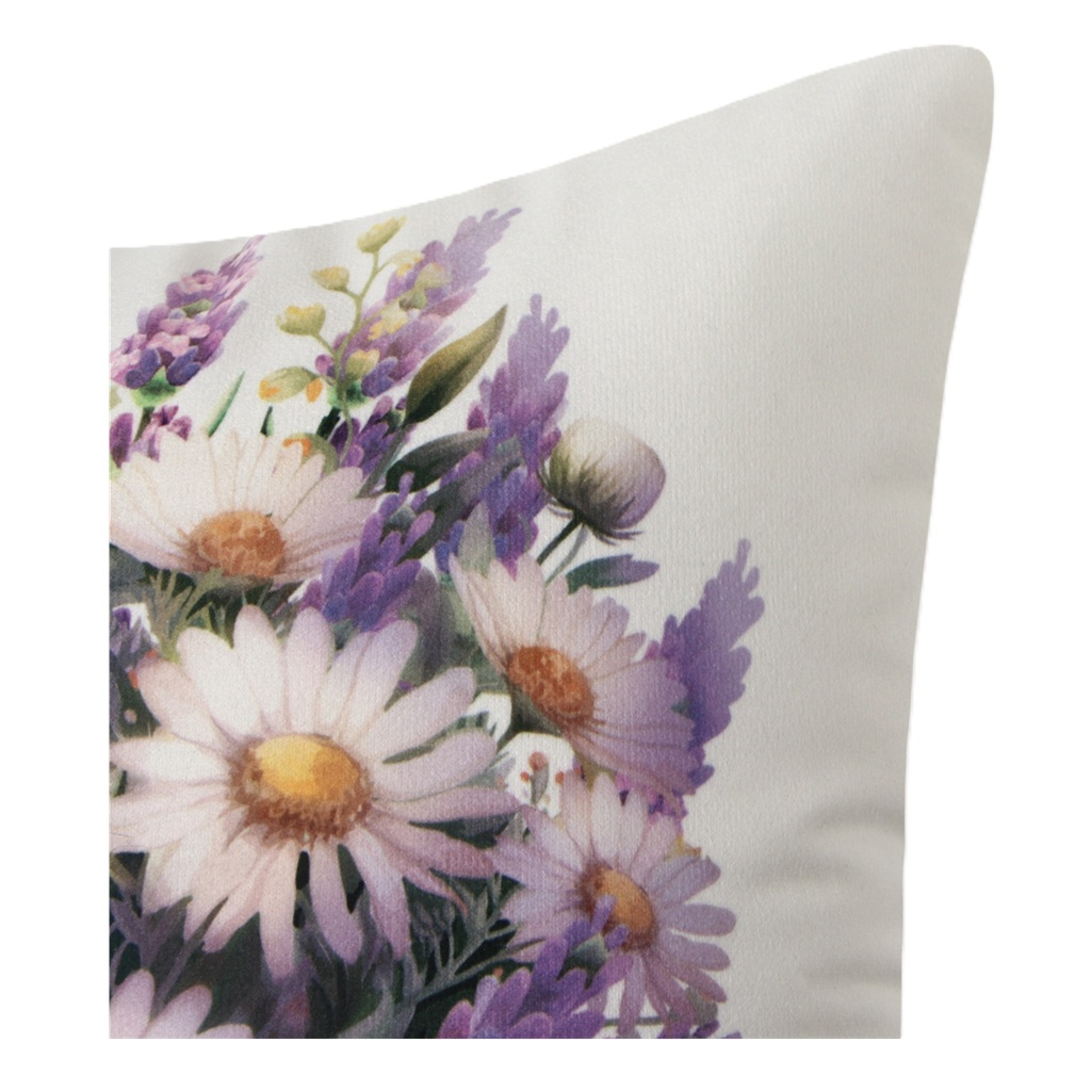 Подушка декоративная Этель Майский букет 10781888, велюр, синтепон, 40х40 см