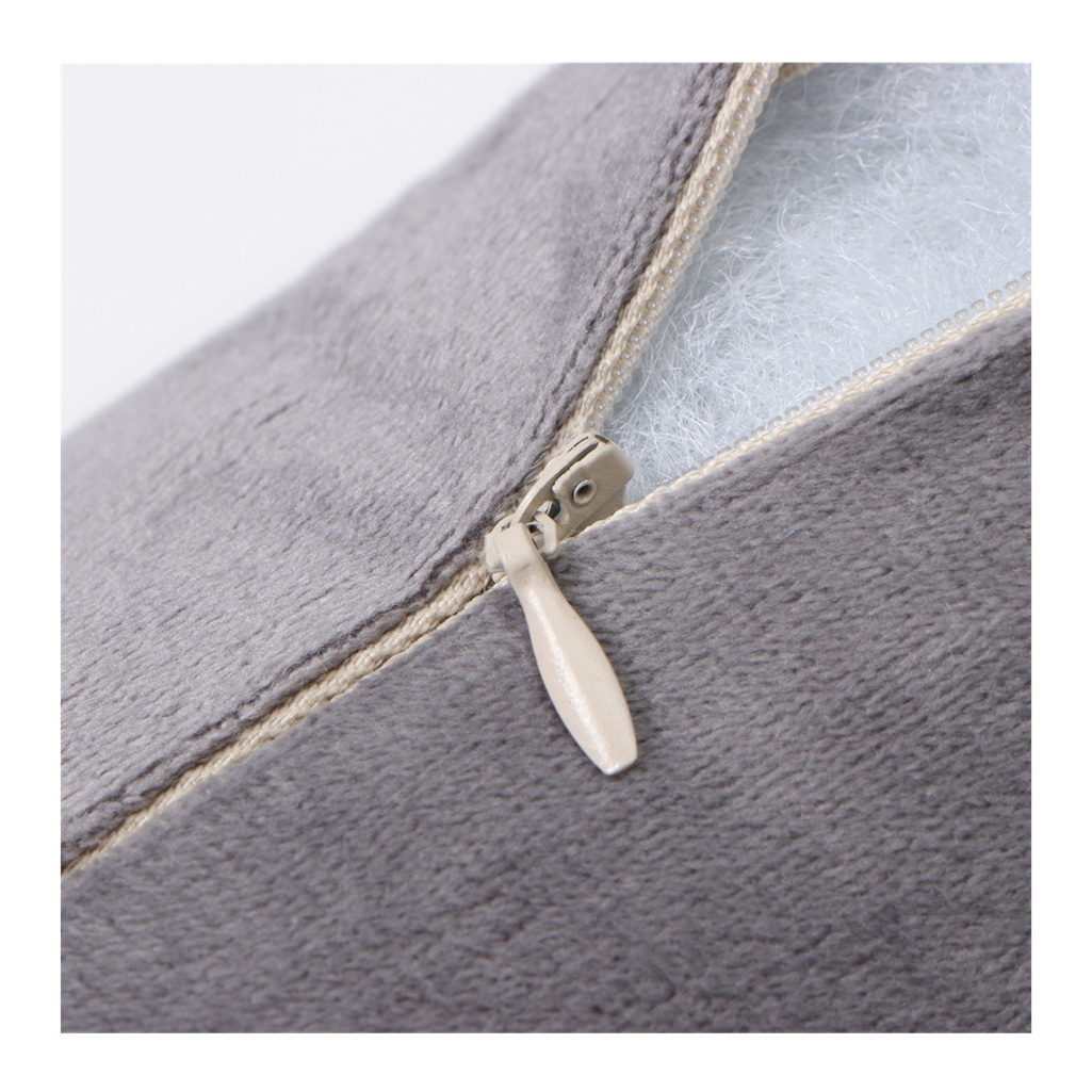 Подушка декоративная Этель 9849753, велюр, синтепон, серая, 30х30 см