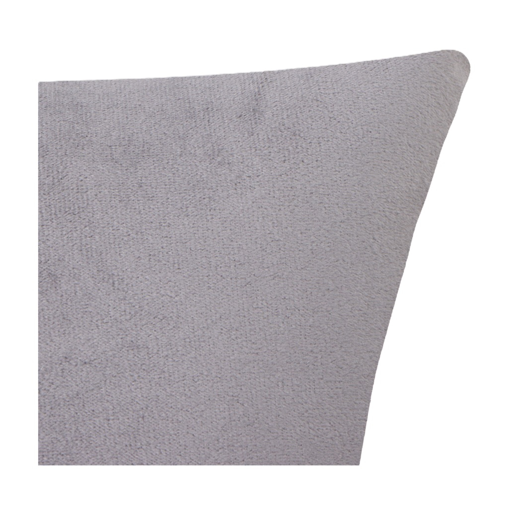 Подушка декоративная Этель 9849753, велюр, синтепон, серая, 30х30 см