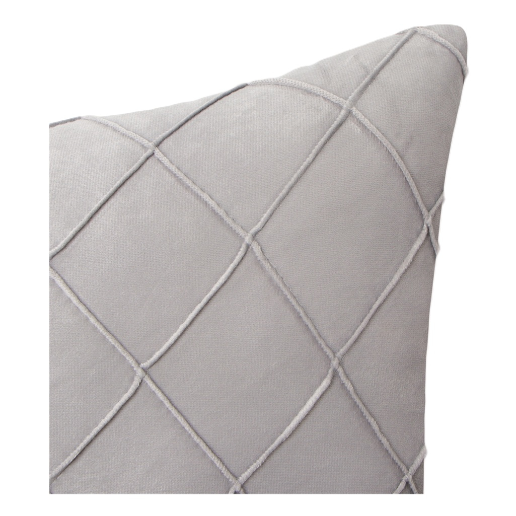 Подушка декоративная Этель Соло 10766714, велюр, синтепон, серый, 30х50 см