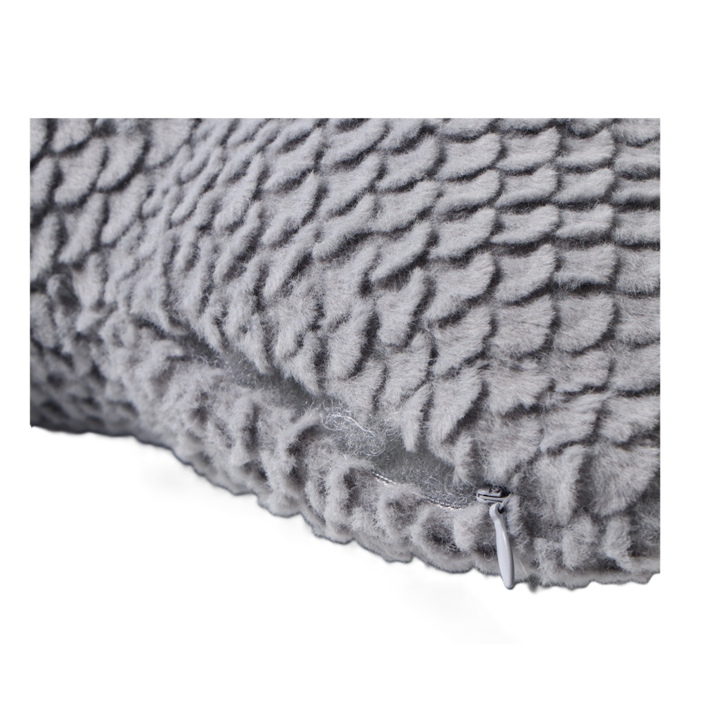 Подушка декоративная Этель Звезда 10766733, велсофт, синтепон, серая, 44 см 