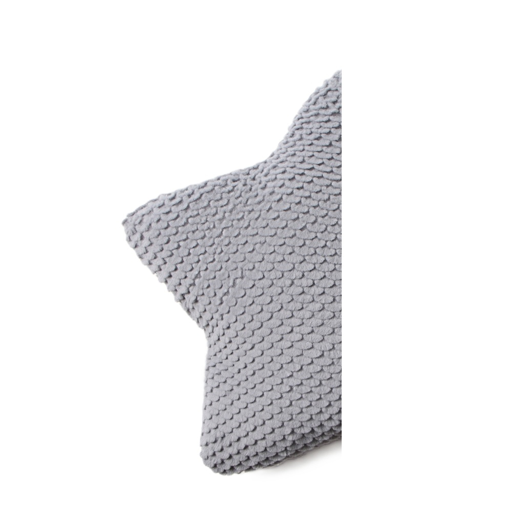 Подушка декоративная Этель Звезда 10766733, велсофт, синтепон, серая, 44 см 