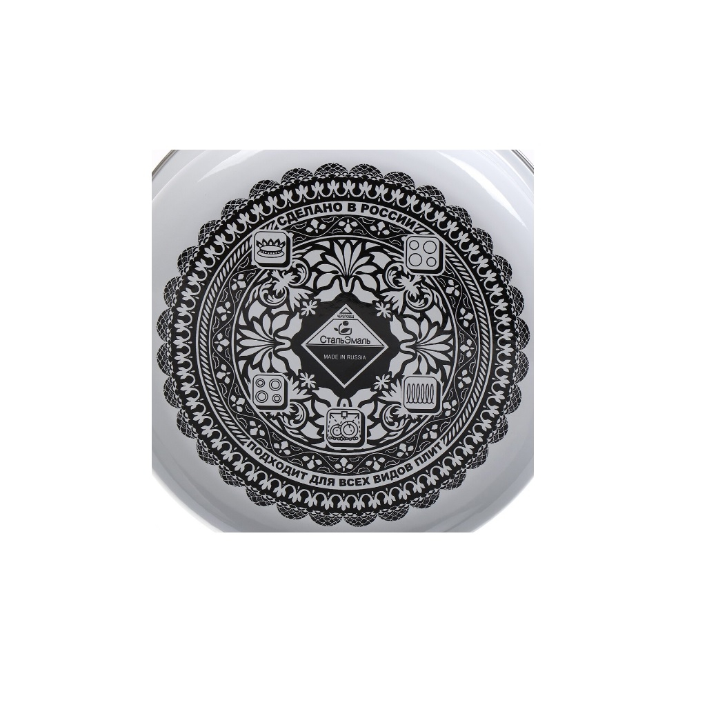 Кастрюля эмалированная сталь СтальЭмаль Монантес 3 л, с крышкой, 6RD181M